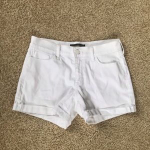 Abercrombie and Fitch White Jean Shorts